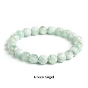 Buddha Stones Natural Stone Quartz Healing Beads Bracelet Bracelet BS 8mm Green Angel