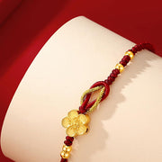 Buddha Stones Handmade 925 Sterling Silver Cherry Blossoms Sakura Chalcedony Luck Bracelet