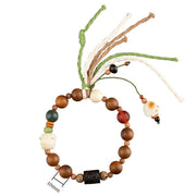 Buddha Stones Lightning Strike Wood Bodhi Seed Cat Paw Claw Auspiciousness Protection Tassel Bracelet
