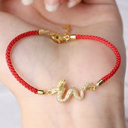 Buddha Stones Luck Dragon Red String Protection Bundle