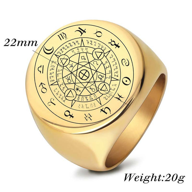 Buddha Stones 12 Constellations of the Zodiac Protection Blessing Ring Rings BS 5