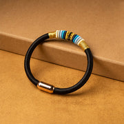 Buddha Stones Tibetan Handmade King Kong Knot Protection Magnetic Buckle Braided Bracelet