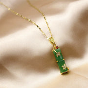 FREE Today: Brings Unexpected Windfall Luck Jade Necklace Pendant FREE FREE Cyan Jade (Success ♥ Healing)