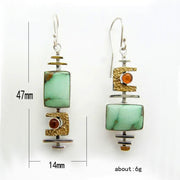 Buddha Stones Boho Turquoise Protection Drop Dangle Earrings Earrings BS 5