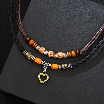 Buddha Stones Love Heart Pattern Bead Healing Necklace Pendant Bracelet Bracelet Necklaces & Pendants BS Love Heart Necklace