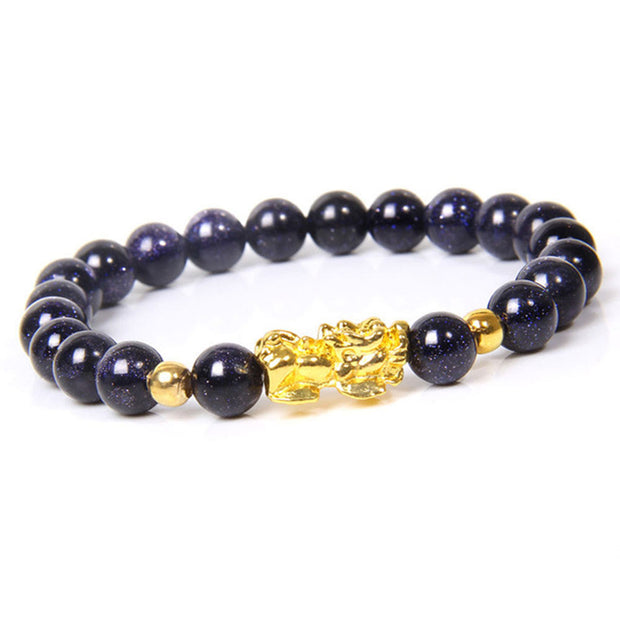 Buddha Stones FengShui Lucky Pixiu Obsidian Wealth Bracelet Bracelet BS 2