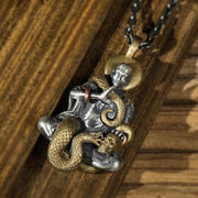 Buddha Stones Buddha Snake Skull Head Serenity Necklace Pendant Necklaces & Pendants BS 2