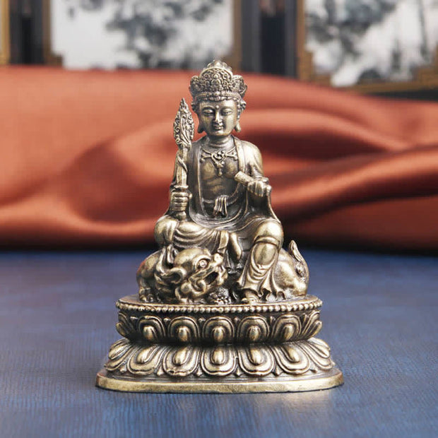 Buddha Stones Manjusri Bodhisattva Serenity Copper Statue Decoration