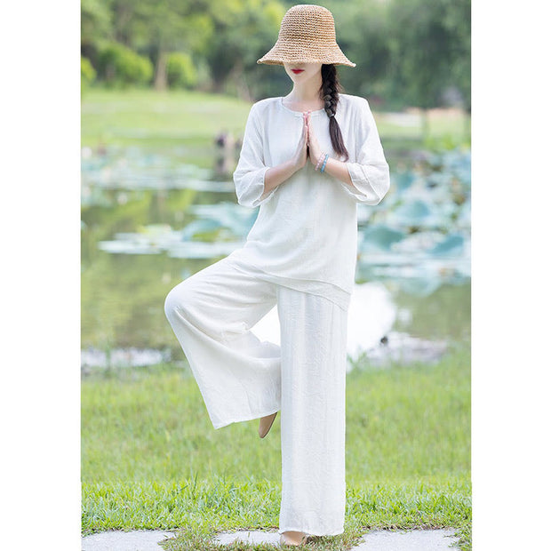 Tai Chi Meditation Prayer Zen Spiritual Morning Practice Clothing Women's Set Clothes BS 12