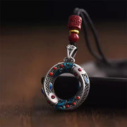 Buddha Stones Koi Fish Peace Buckle Copper Wealth Luck Necklace Pendant Necklaces & Pendants BS 1