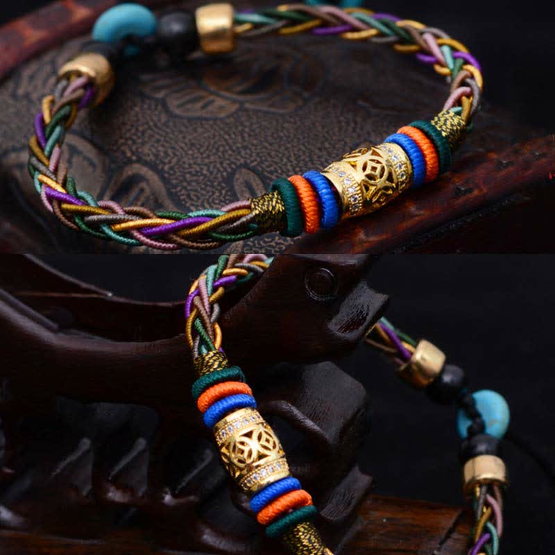 CHICIEVE Handmade Tibetan Copper Bead Bracelet – Adjustable Rope Bracelet, Lucky Amulet For Men & Women - View #11