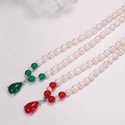 Buddha Stones Pearl Bead Waterdrop Calm Peace Necklace Pendant Necklaces & Pendants BS 1