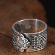 Buddha Stones Tibetan Copper Healing Adjustable Ring Ring BS 6