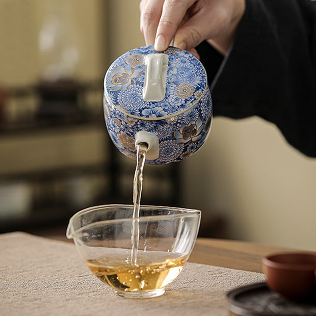 Buddha Stones Lotus Chrysanthemum Plum Blossom Flower Teacup Kung Fu Tea Cup Teapot