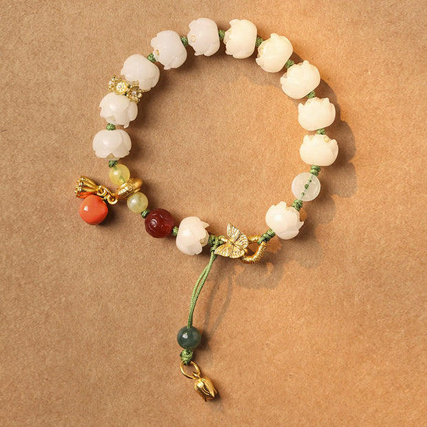 Buddha Stones Natural Bodhi Seed Lotus Pumpkin Bead Peace Harmony Bracelet Bracelet BS 7