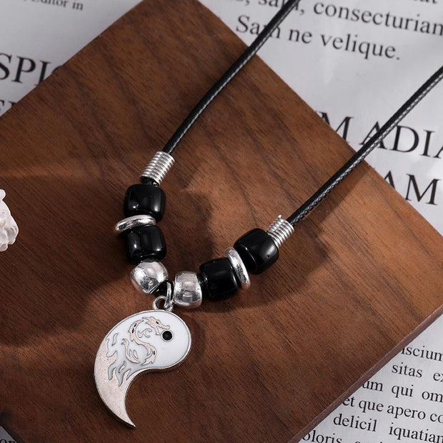 2pcs Yin Yang Dragon Pendant Couple Necklace Necklaces & Pendants BS 7