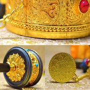 Buddha Stones Tibetan Lucky Prayer Wheel Decoration Decoration BS 6