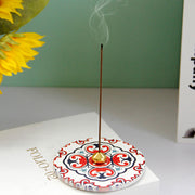 Buddha Stones Colorful Pattern Ceramic Blessing Stick Incense Burner Incense Burner BS 25