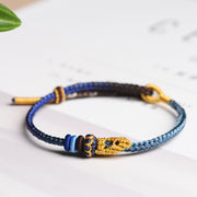 FREE Today: Bring Infinite Good Luck Colorful Rope Eight Thread Handmade Bracelet FREE FREE Blue