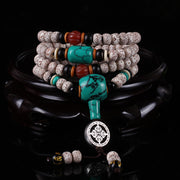 Buddha Stones Tibetan Turquoise Mala Bodhi Seed Purification Bracelet Mala Bracelet BS main