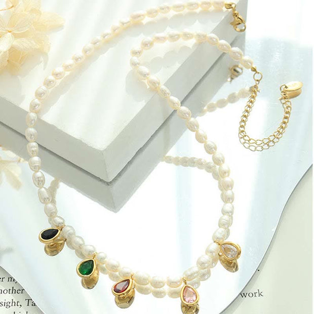 Buddha Stones Pearl Crystal Stone Purity Necklace Pendant