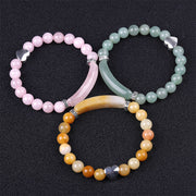 Natural Crystal Beads Unisex Heart Bracelet (Extra 30% Off | USE CODE: FS30)