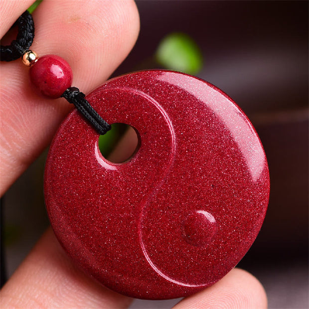 Buddha Stones Laughing Buddha Yin Yang Chinese Zodiac Gourd Natural Cinnabar Blessing Necklace Pendant Necklaces & Pendants BS 8