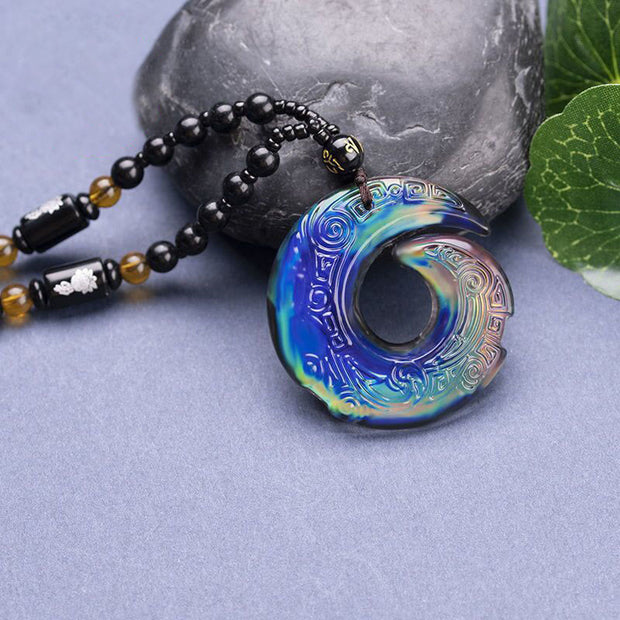 Color-Changing One's Luck Improves Design Patern Liuli Crystal Necklace Pendant Necklaces & Pendants BS 7