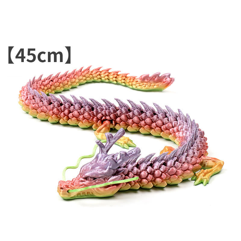 Buddha Stones Feng Shui Dragon Luminous 3D Printed Dragon Luck Success ...