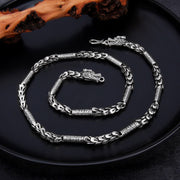 Buddha Stones 925 Sterling Silver Year of the Dragon Design Om Mani Padme Hum Protection Necklace Pendant Bracelet