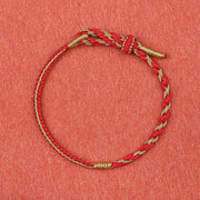 Buddha Stones Handmade Chinese Zodiac Rabbit Rooster Rat Horse Dragon Protection Braid String Bracelet Bracelet BS 9