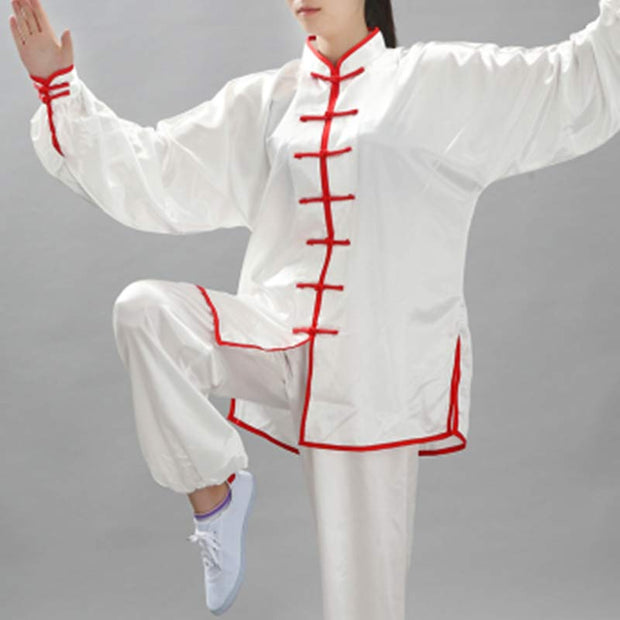 Buddha Stones Simple Pattern Meditation Prayer Spiritual Zen Tai Chi Qigong Practice Unisex Clothing Set Clothes BS 23