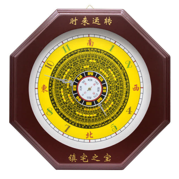 Buddha Stones Feng Shui Bagua Map Balance Energy Map Wall Clock