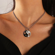 2pcs Yin Yang Pendant Couple Necklace Necklace BS 2