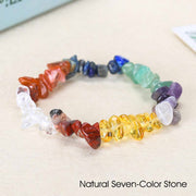 Natural Irregular Shape Crystal Stone Warmth Soothing Bracelet Bracelet BS Natural Seven-Color Stone