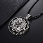 Six True Words Wisdom Mandala Flower Pattern String Necklace Necklaces & Pendants BS 4