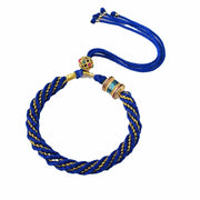 Buddha Stones Tibetan Handmade Luck Thangka Prayer Wheel Charm Weave String Bracelet Bracelet BS 11
