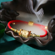 Buddha Stones 999 Sterling Silver Om Mani Padme Hum Luck Red String Bracelet Bracelet BS Om Mani Padme Hum(Love♥Focus)(Bracelet Size 21.5cm)