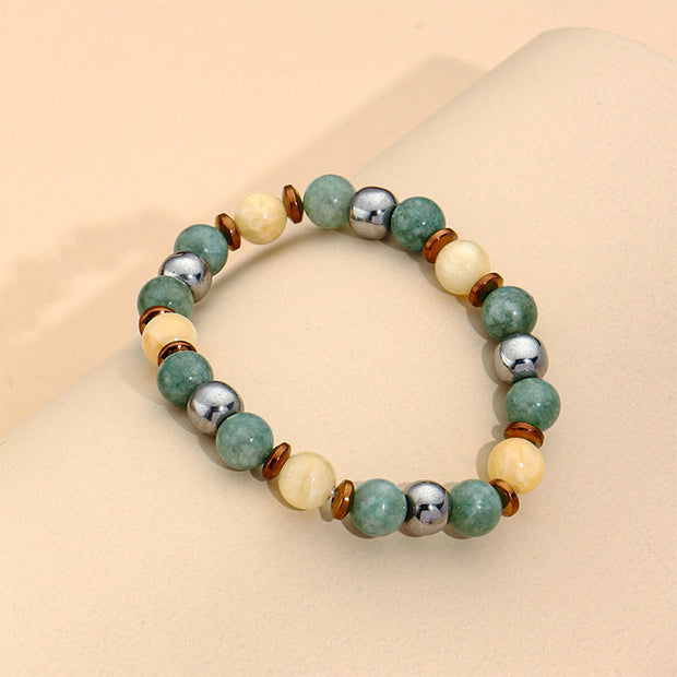 Buddha Stones Tibetan Turquoise Silver Balance Bracelet