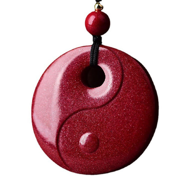 Buddha Stones Laughing Buddha Yin Yang Chinese Zodiac Gourd Natural Cinnabar Blessing Necklace Pendant Necklaces & Pendants BS 13