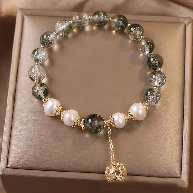 Buddha Stones Green Phantom Pearl Self-acceptance Charm Bracelet Bracelet BS 3