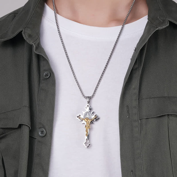 FREE Today: ST.Benedict Protection Cross Power Pendant Necklace FREE FREE 2