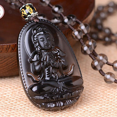 Chinese Zodiac Obsidian Protection Necklace Necklace BS main
