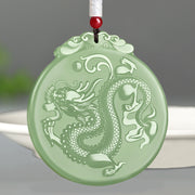 Buddha Stones Chinese Zodiac Dragon Jade Luck Necklace String Pendant Necklaces & Pendants BS 3