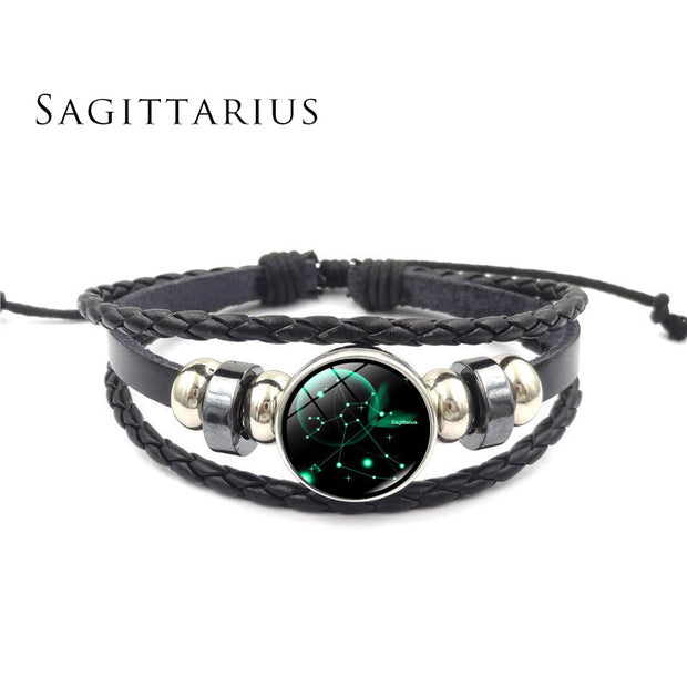 Buddha Stones 12 Constellations of the Zodiac Moon Protection Bracelet Bracelet BS Sagittarius