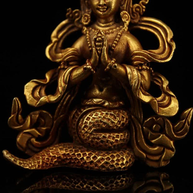 Buddha Stones Bodhisattva Nagarjuna Protection Copper Statue Decoration Decorations BS 9