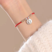 Buddha Stones Handmade 999 Sterling Silver Year of the Dragon Cute Chinese Zodiac Luck Braided Bracelet Bracelet BS 7