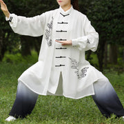 Buddha Stones Auspicious Clouds Gradient Meditation Prayer Spiritual Zen Tai Chi Qigong Practice Women's Clothing Set Clothes BS main