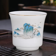 Buddha Stones Mountains Rivers Tree Ceramic Teacup Kung Fu Tea Cup 120ml