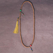 Buddha Stones 108 Mala Beads Bodhi Seed Wisdom Peace Tassel Bracelet